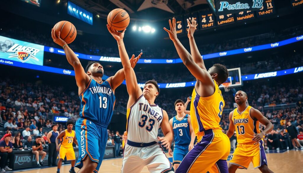 ผลการแข่งขัน thunder vs lakers