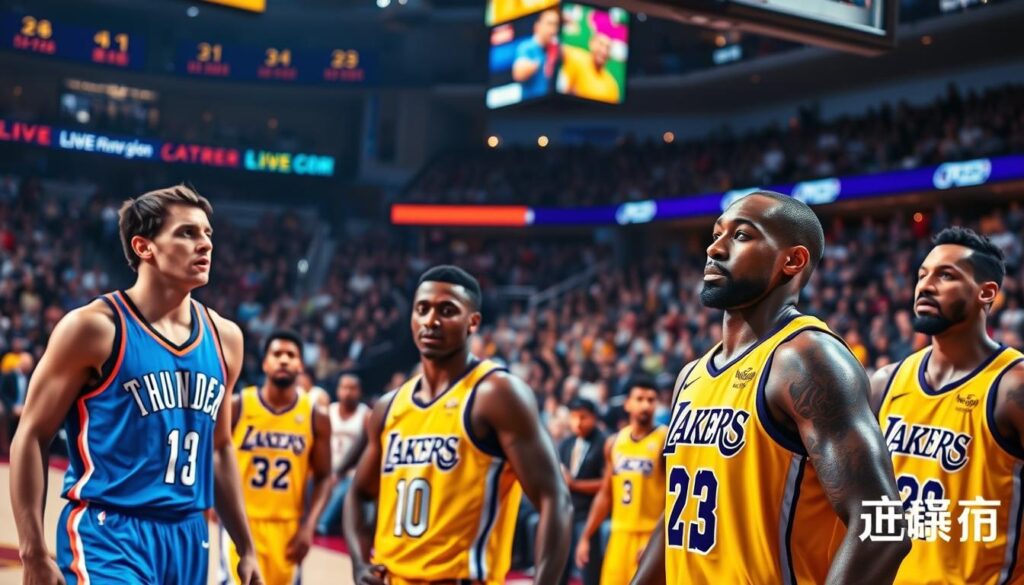 รายงานผลต่าง ๆ ของ thunder vs lakers